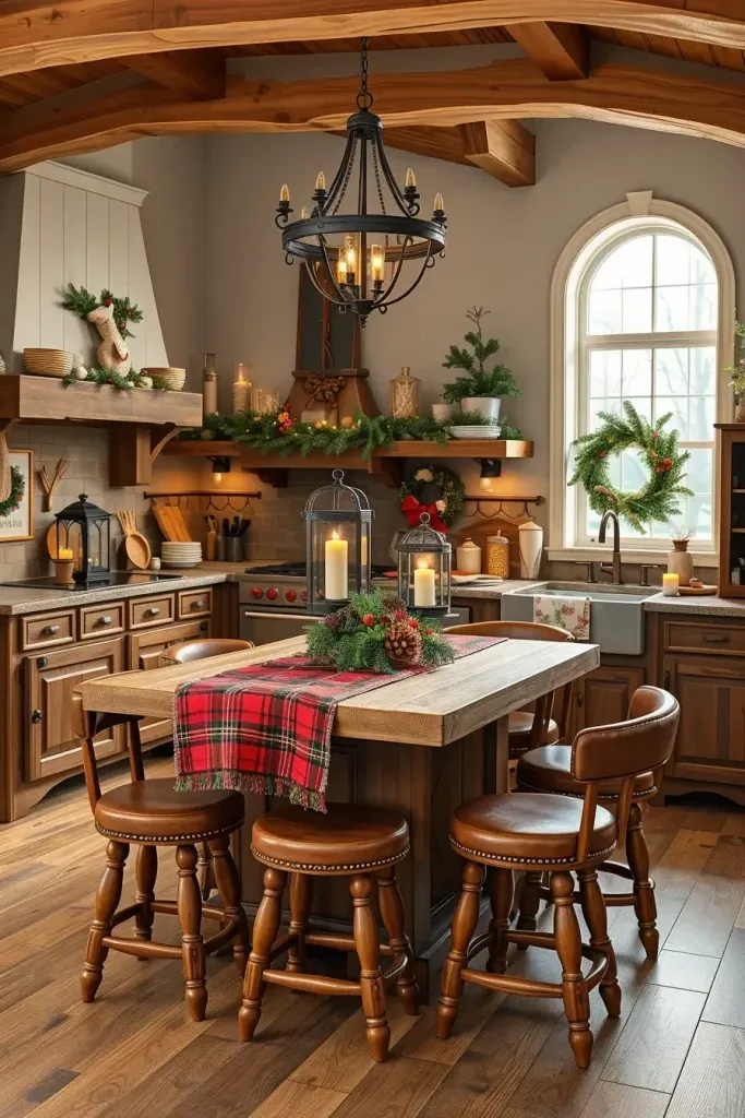Cozy Country-Style Christmas Kitchen Ideas