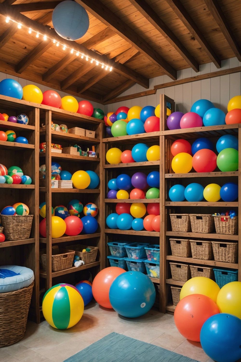 13) Pool House Loft Storage Space