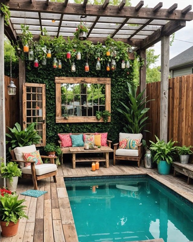 Upcycled Decor for Your Pool Deck