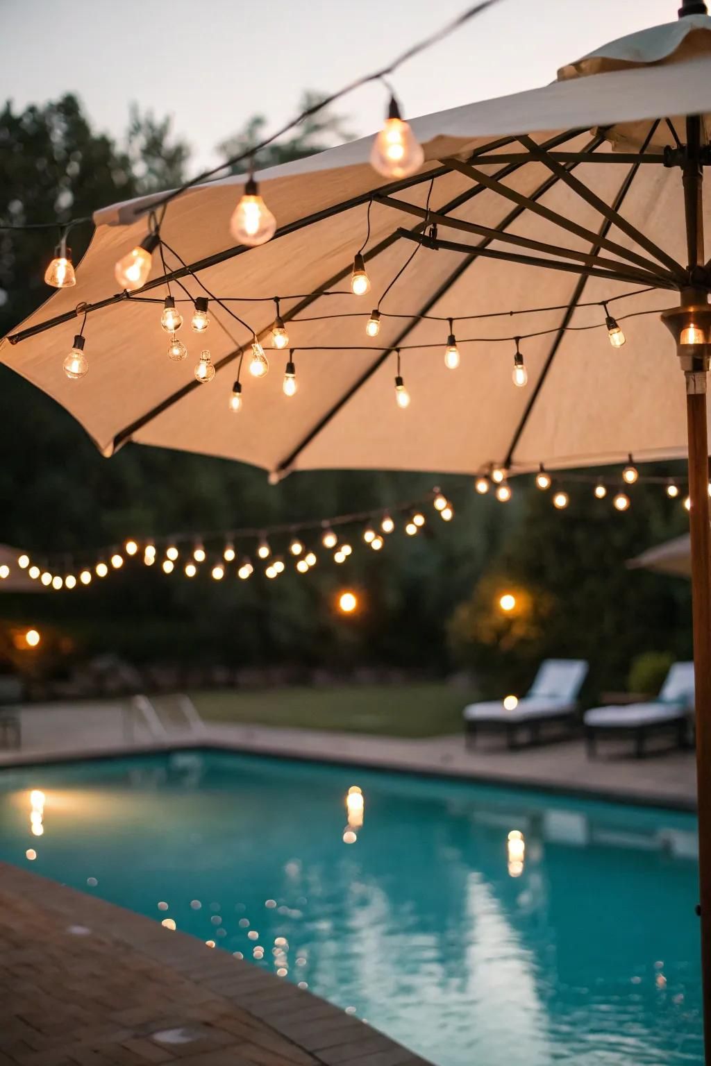 11. Glowing Umbrella String Lights
