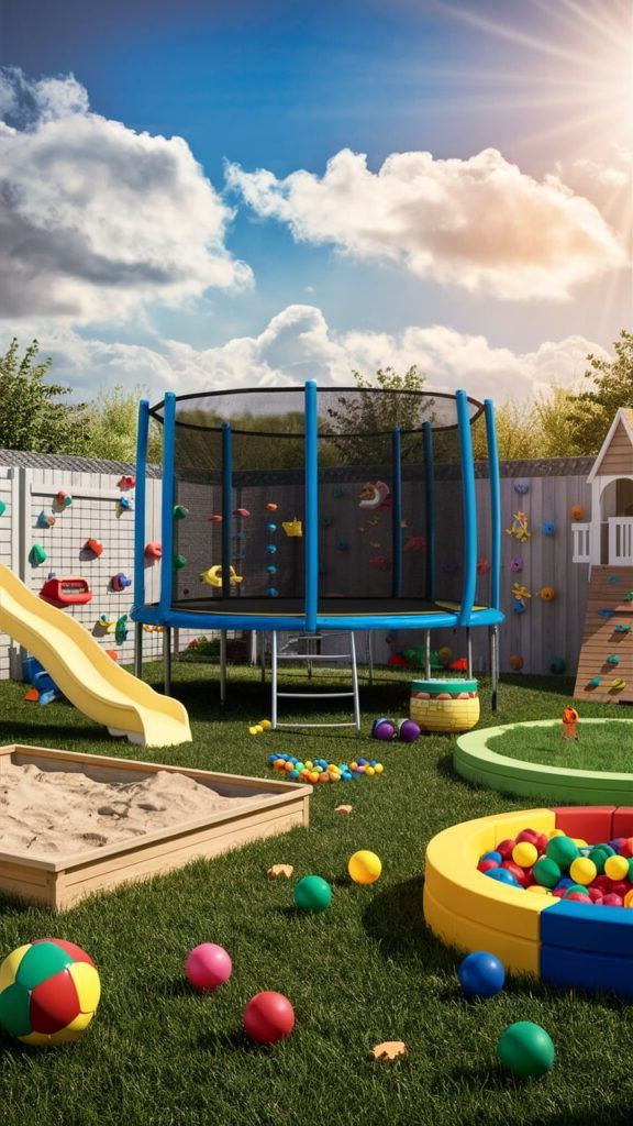 Trampoline and Play Area Ideas for Kids