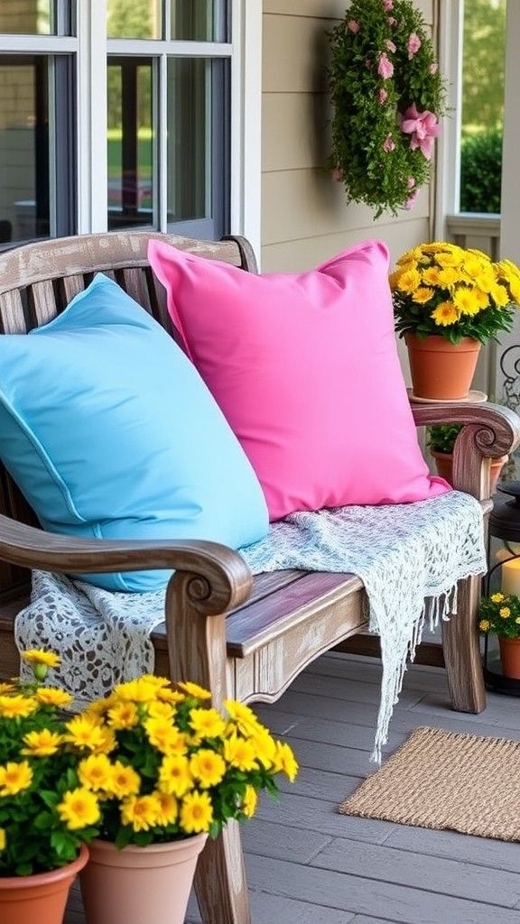 11 Colorful Outdoor Pillow Accents