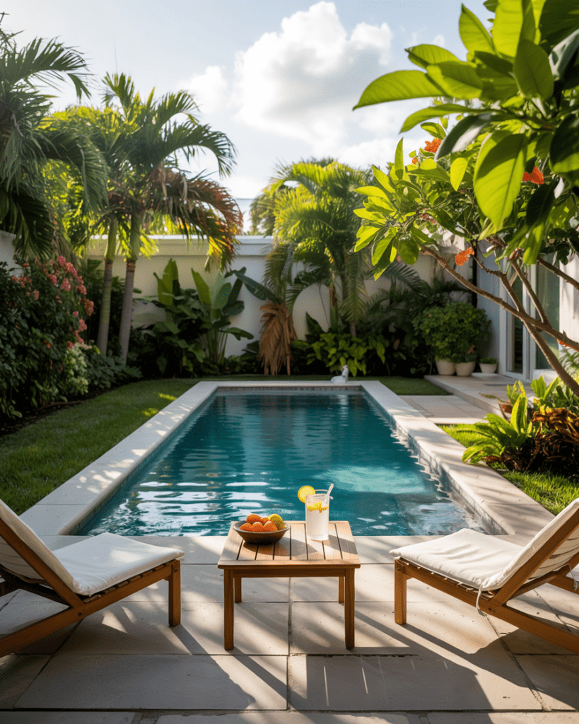 Flat Lawn Pool Oasis Design