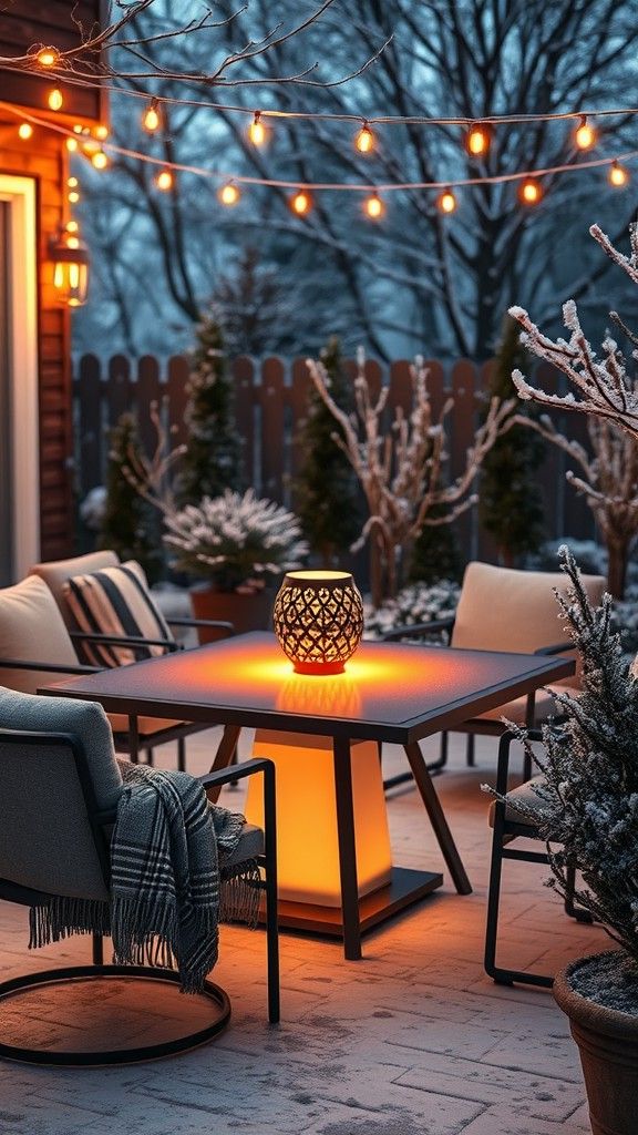 Try a Heated Patio Table