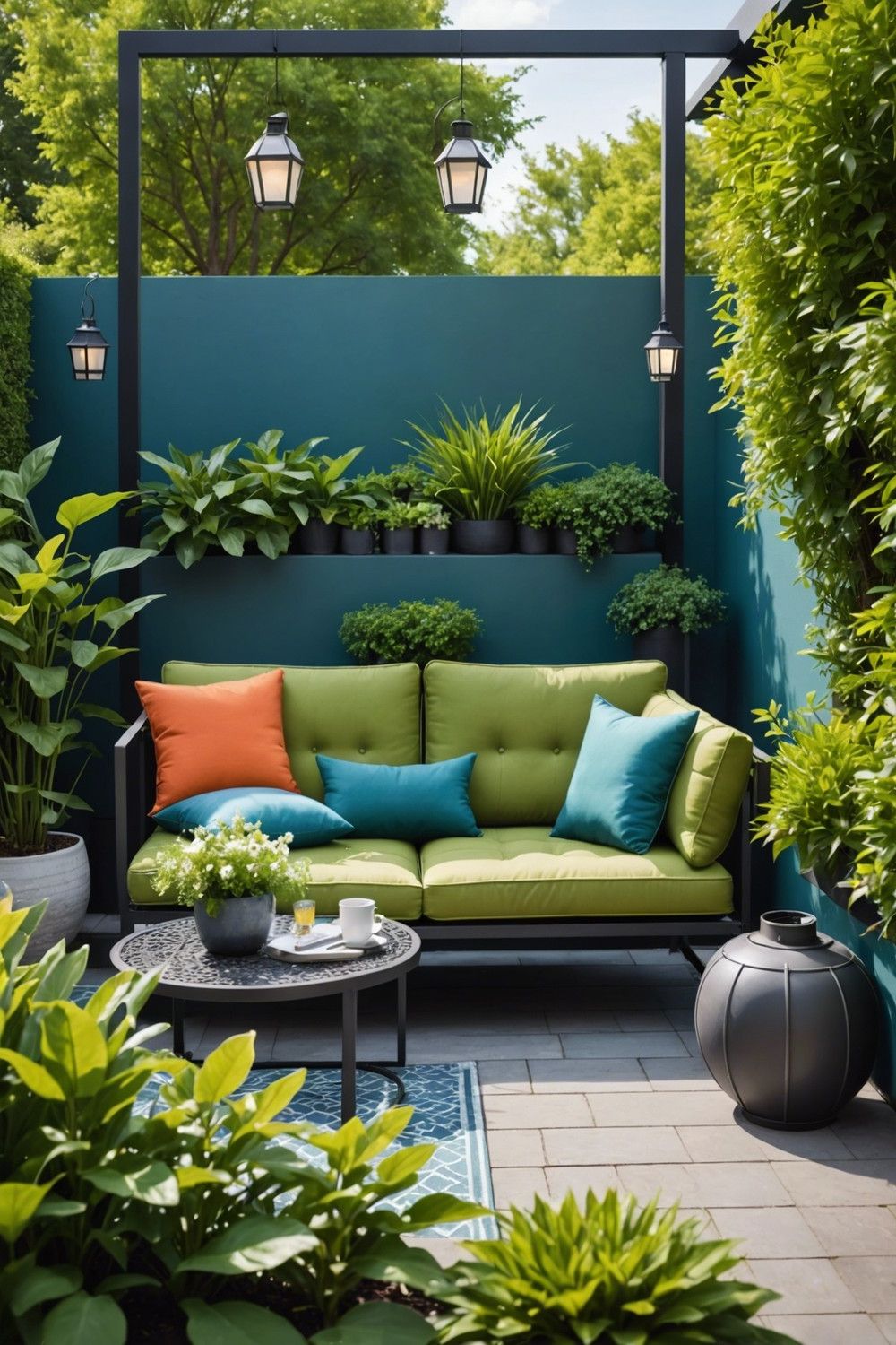 Metal-Frame Sofas for a Modern Patio