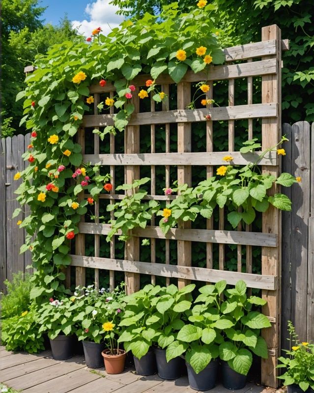 Repurposed Pallet Trellis Idea