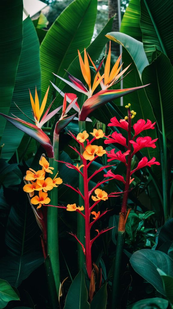 Bright Tropical Flowers for Color