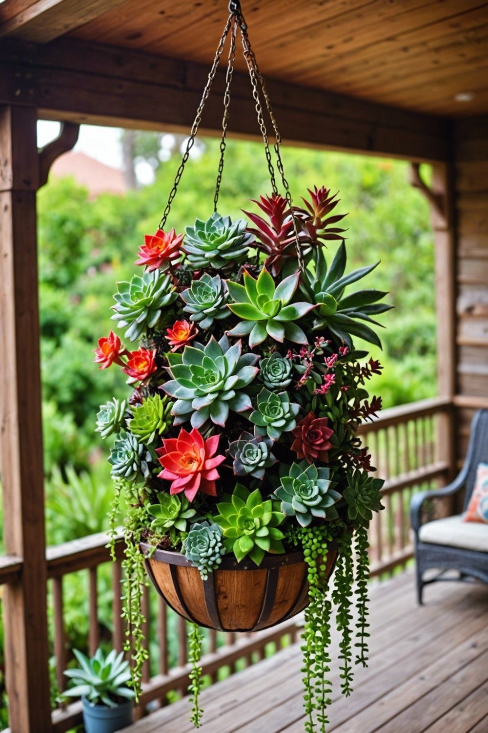Suspended Succulent Hanging Baskets
