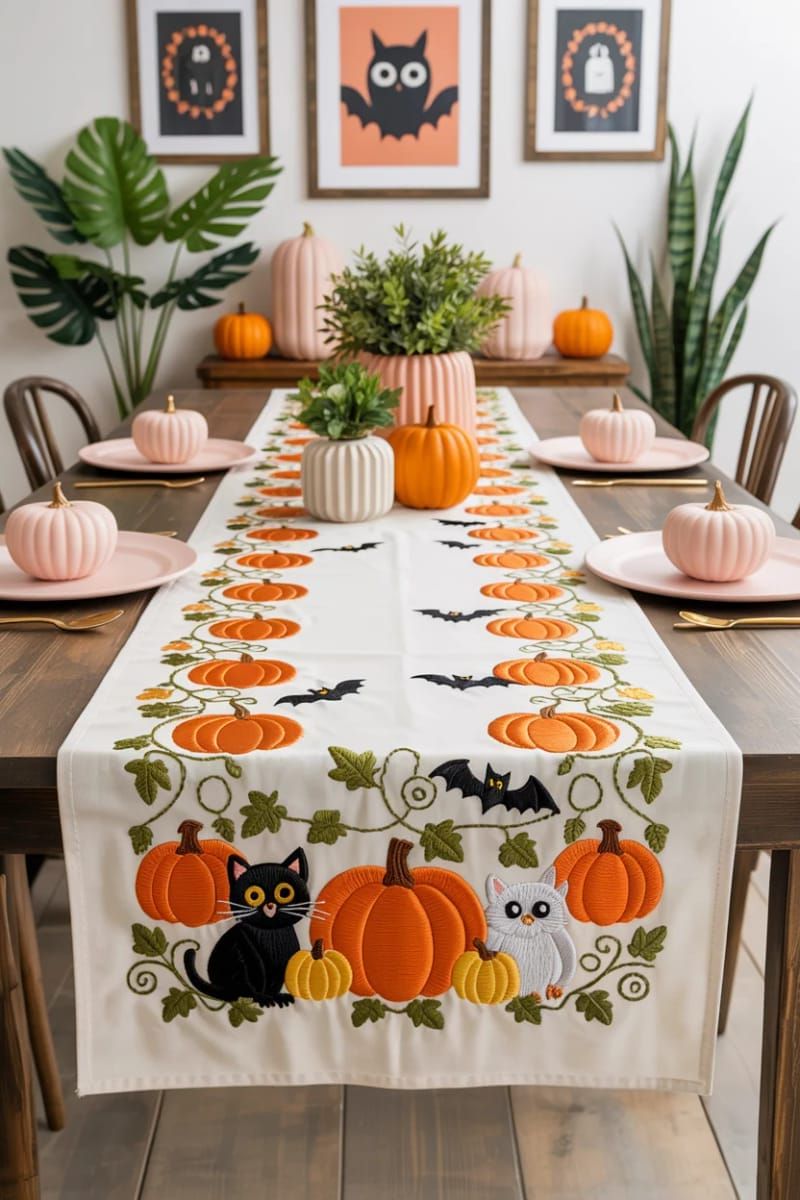 15. Critter-Print Halloween Table Runner - photo 2