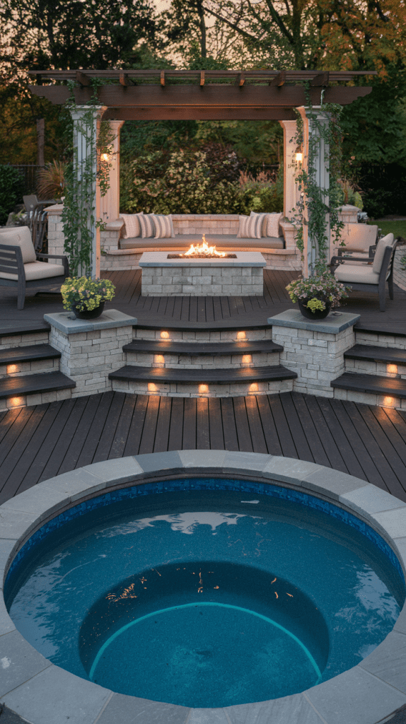 Pairing a Hot Tub with Your Above Ground Pool Deck