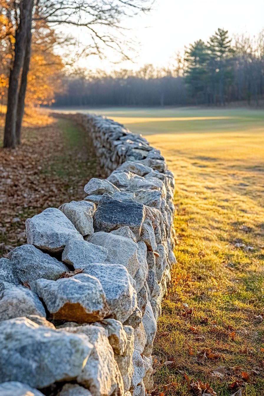 3. Stone Fencing for Lasting Style