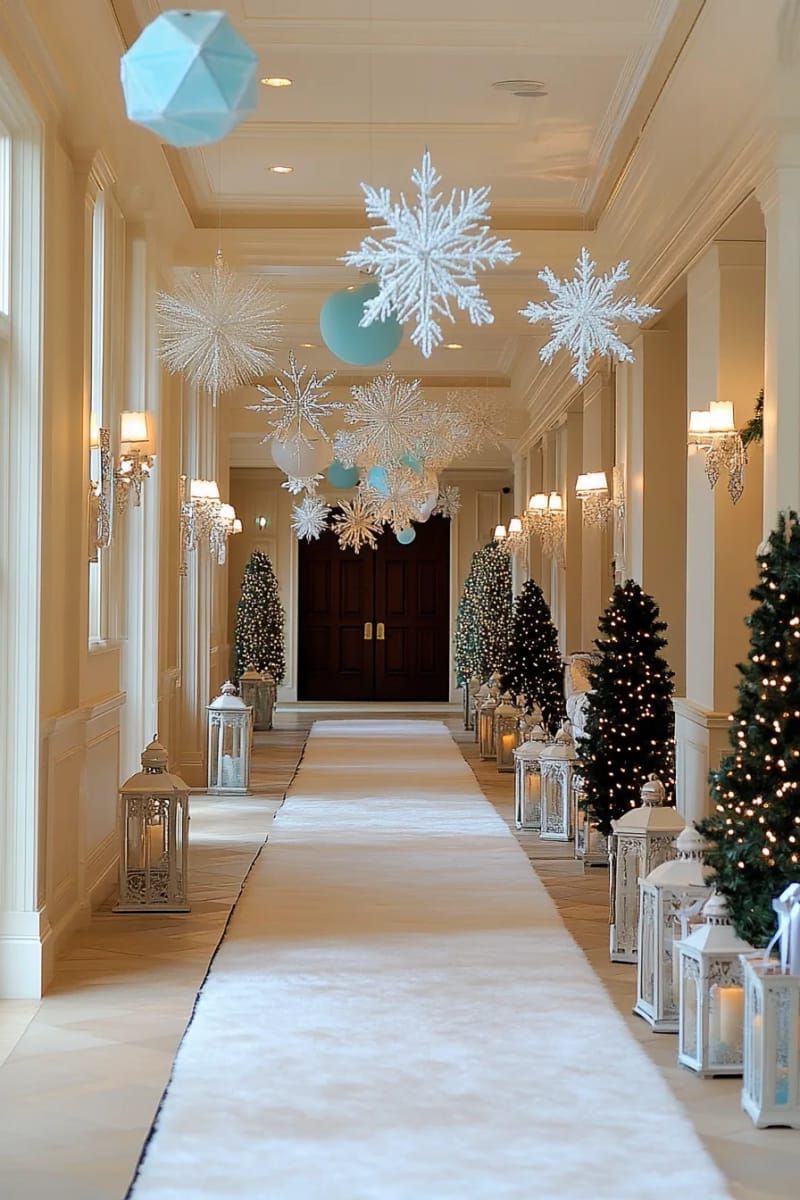 1. Snowflake Entrance Decor for a Winter Wonderland Welcome - photo 3