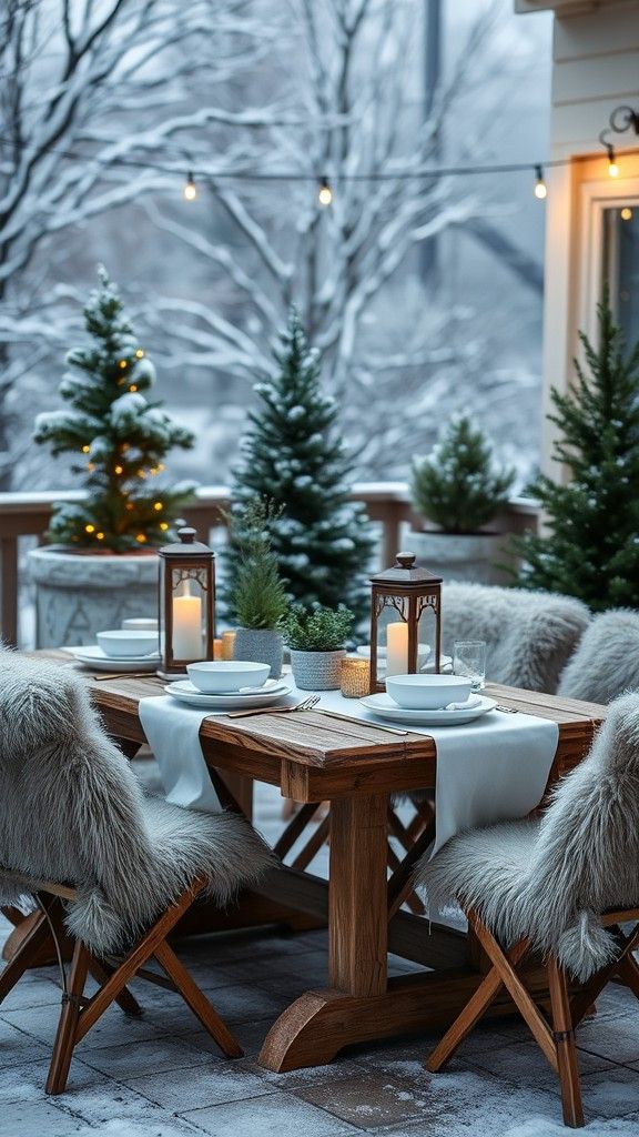 Plan a Winter Outdoor Dining Setup