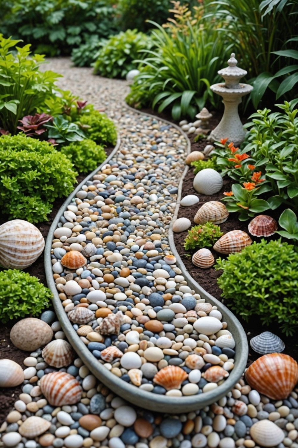 Seashell and Pebble Decor