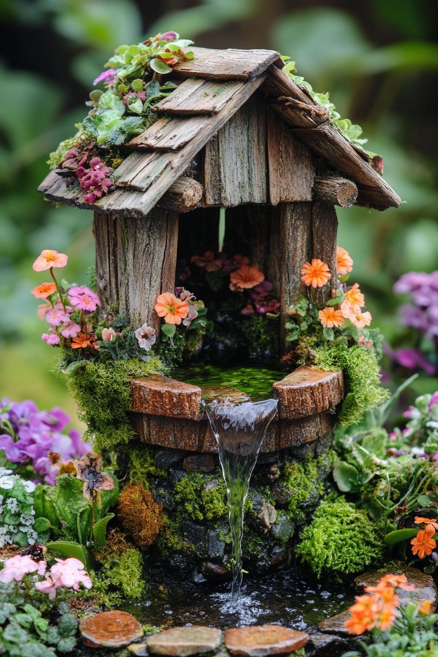 12. A Miniature Well for Your Fairy Garden