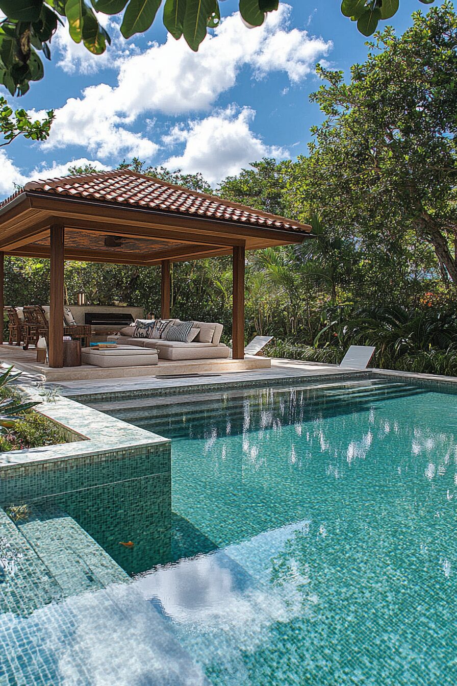 38 Tropical Modern Pool House Ideas - photo 3