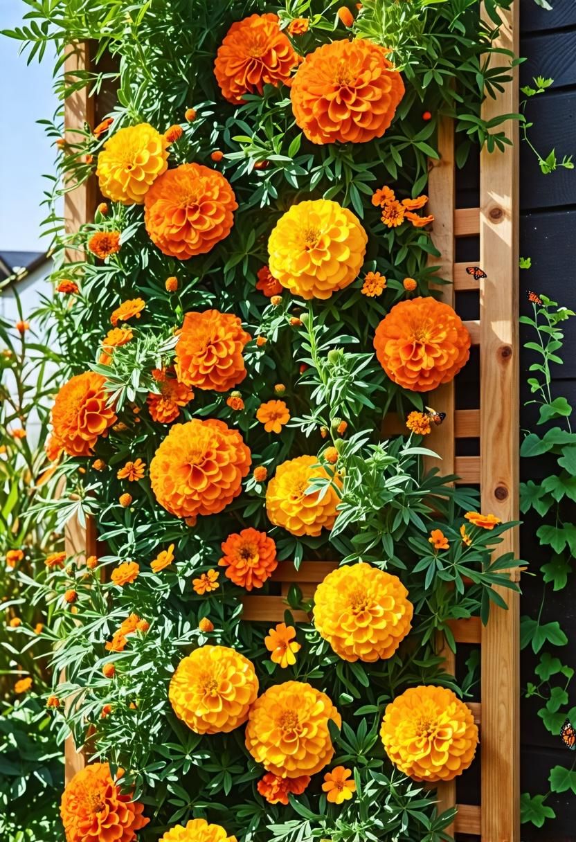 Growing Marigolds in Vertical Gardens