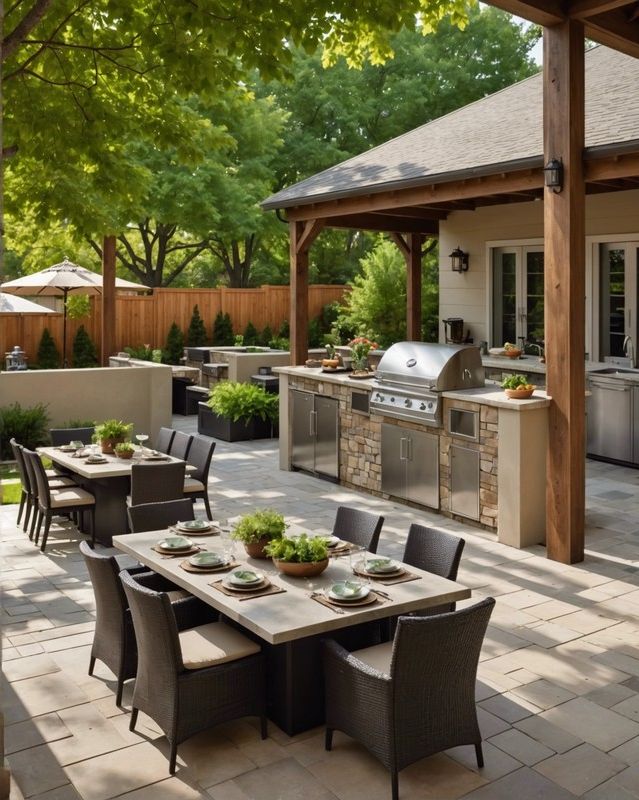 Set Up an Outdoor Kitchen and Dining Space