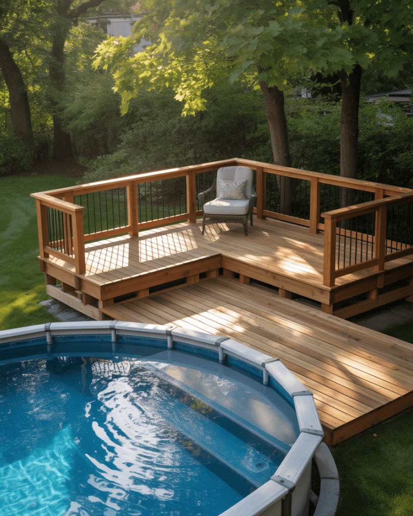 L-Shaped Deck Layouts for Corner Lots