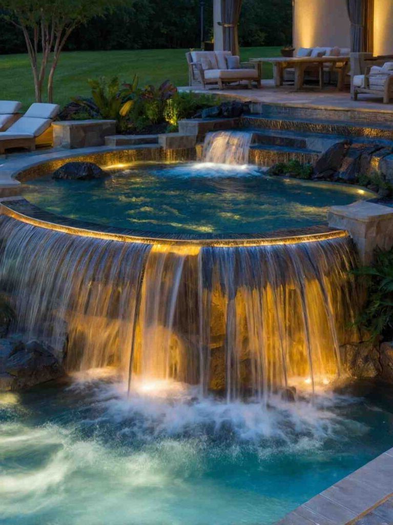 2025’s Top 47 Backyard Pool Ideas: Waterfall Wonders - photo 45