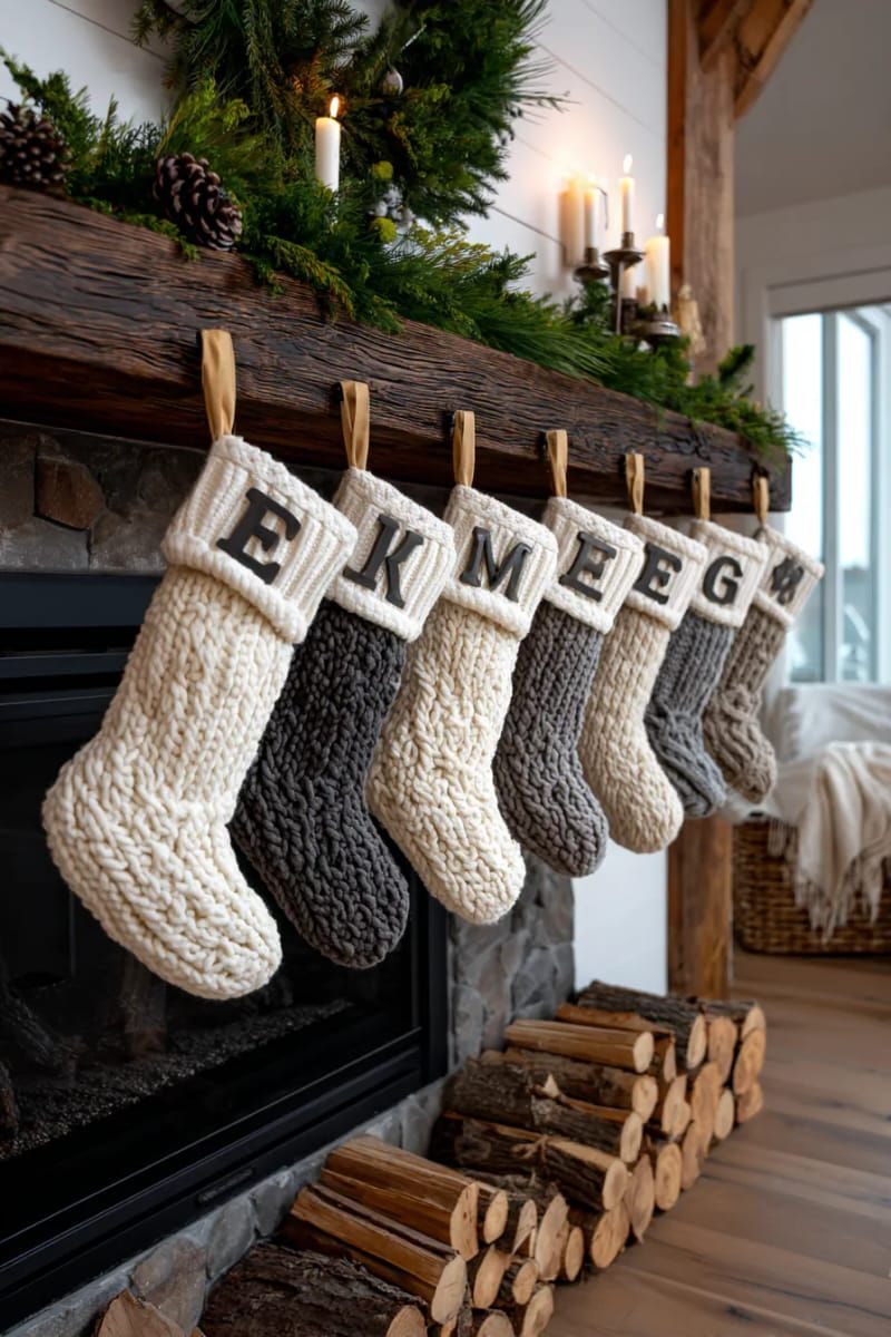 9. Chunky Knit Monogram Letters for Hygge Style