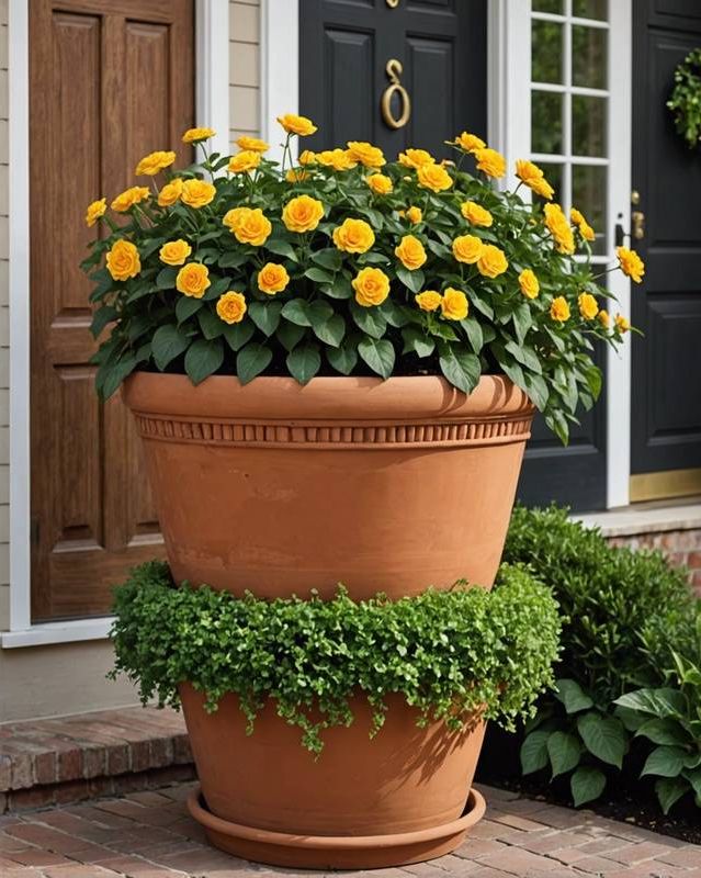 Giant Terracotta Planters for Porches