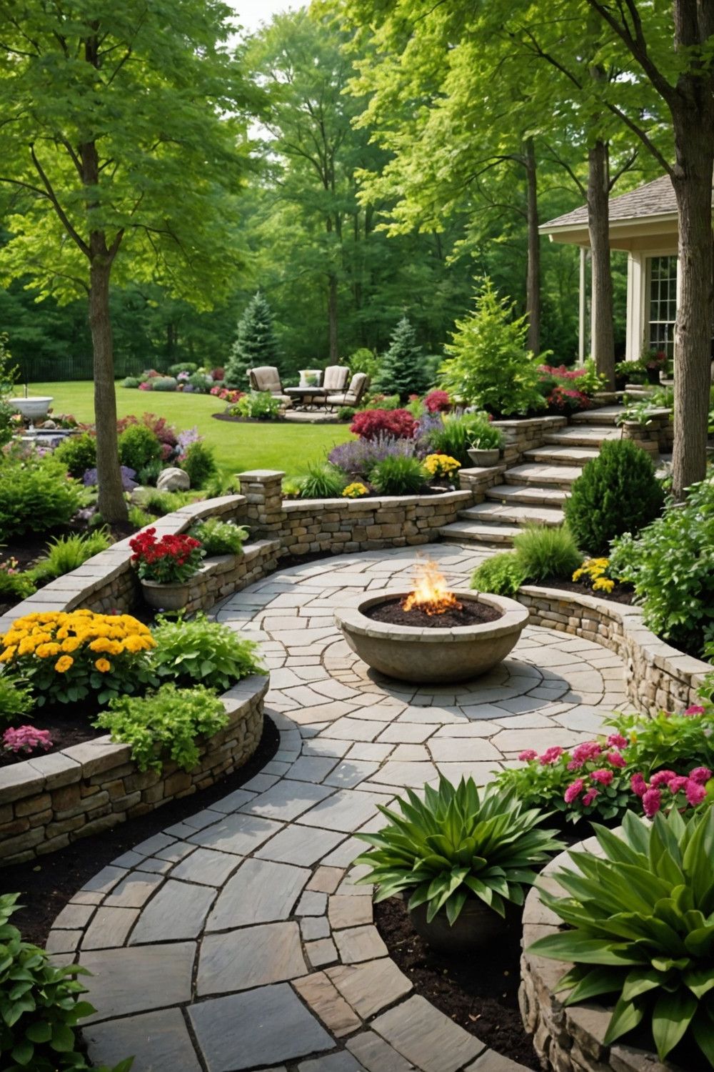 Using Stone Planters Outdoors