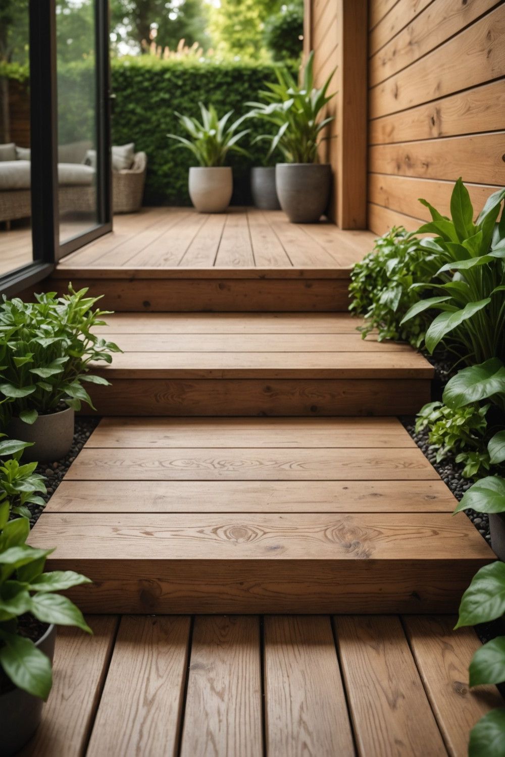 Rustic Oak Steps in a Natural Finish