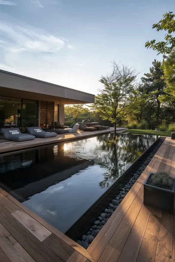 Chic Reflecting Pool for a Simple Oasis