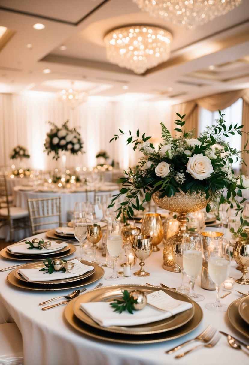 8) Opulent Metallic Table Accents