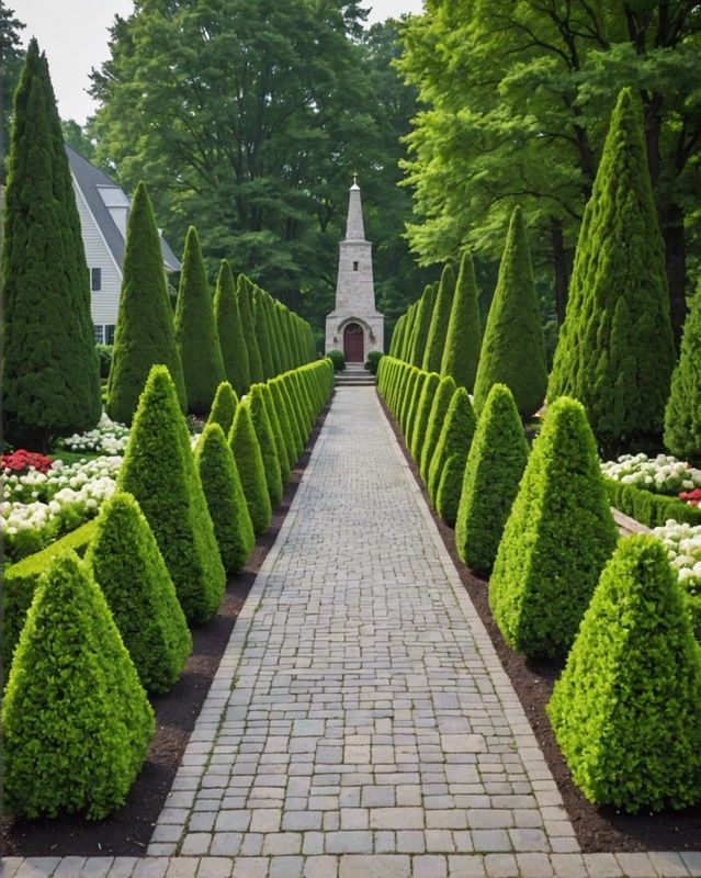 Boxwood Pyramid Shapes