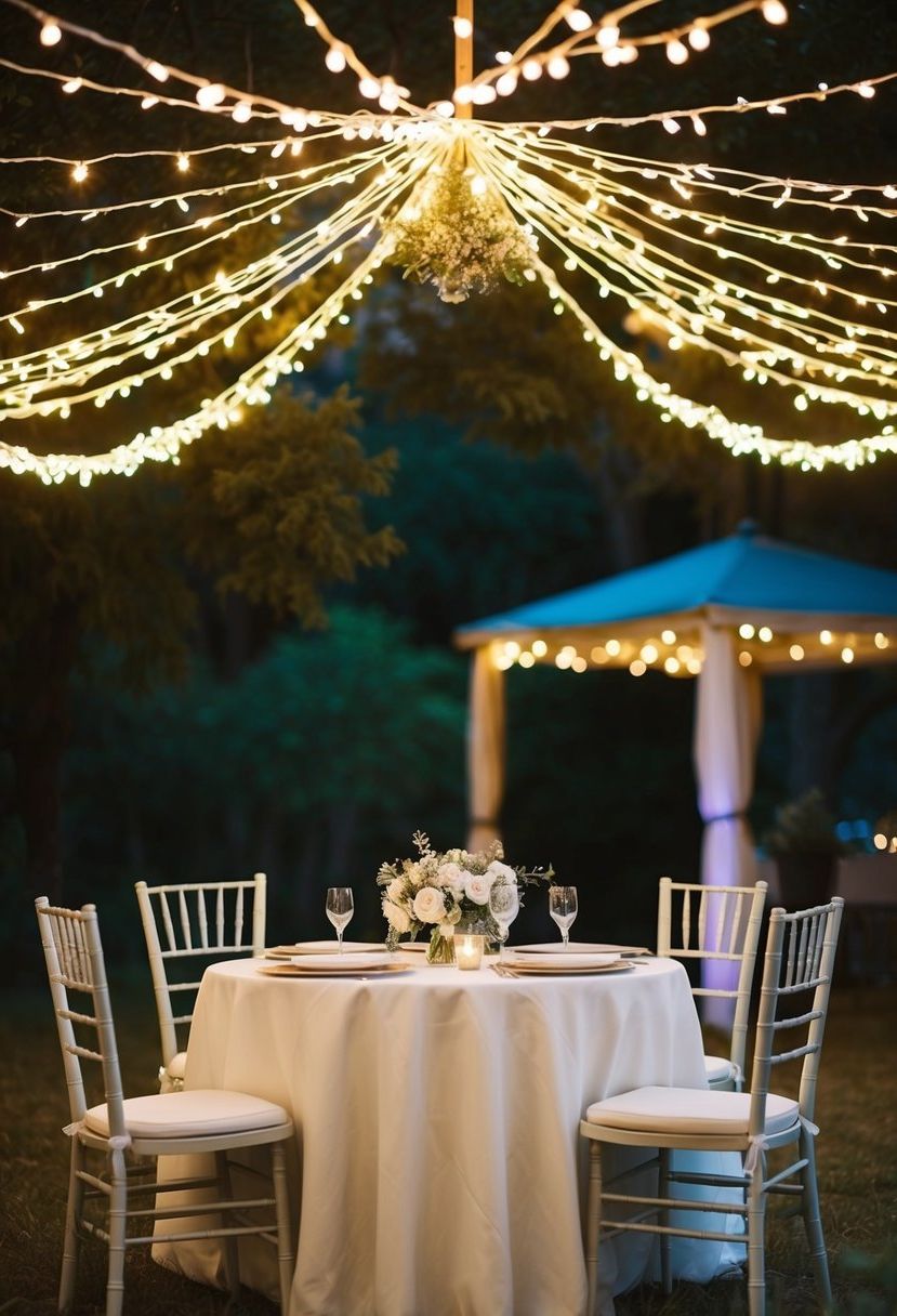 8) Fairy Light Backdrop for a Dreamy Look