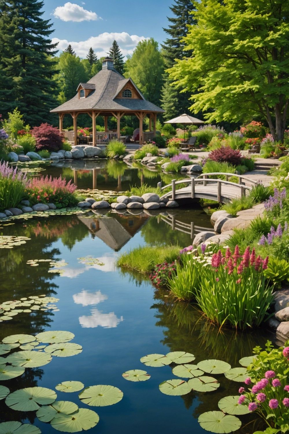 Landscaped Pond and Lake Areas