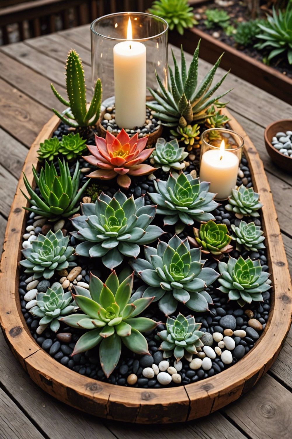 Bold Succulent Centerpiece Displays