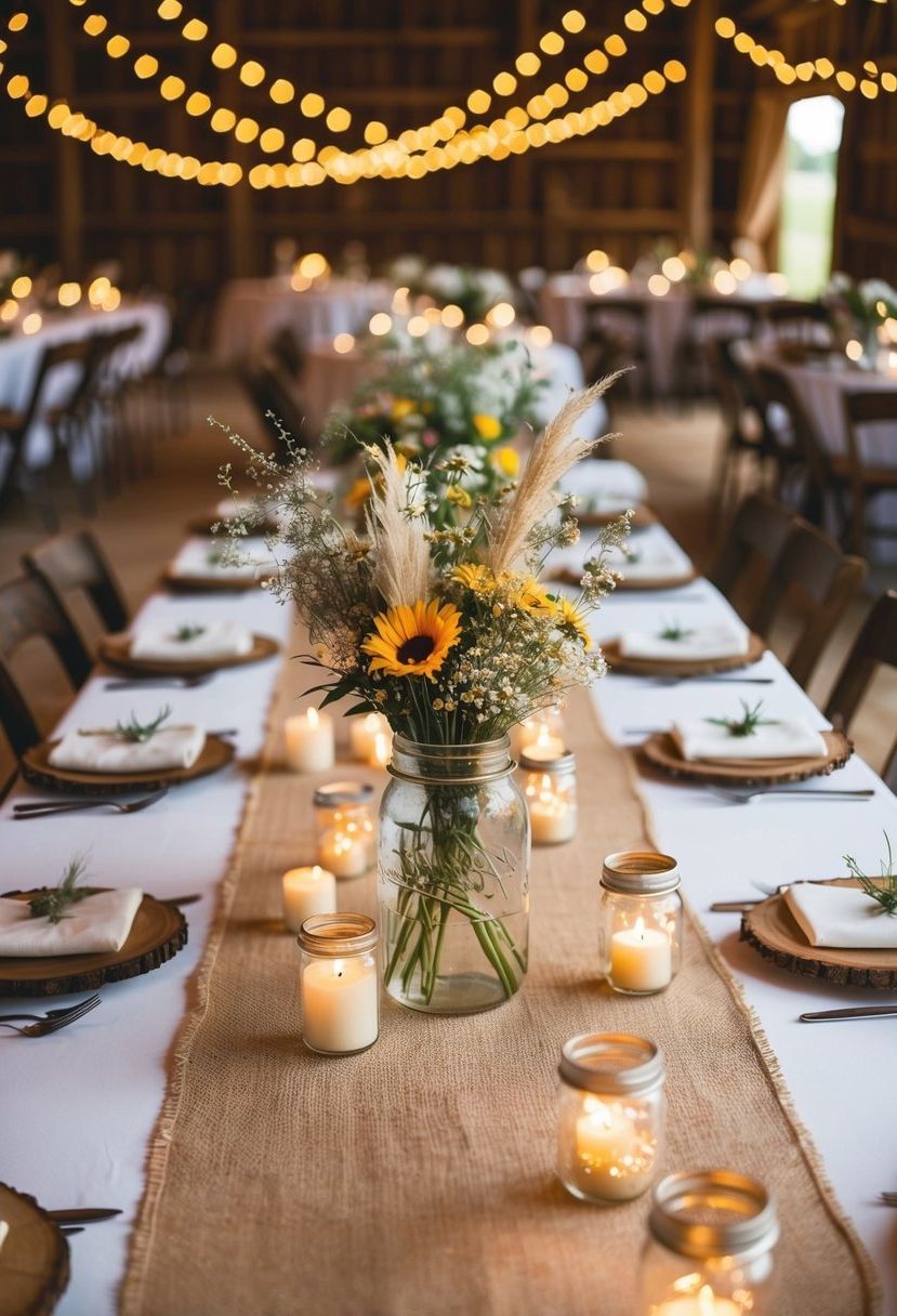 15 Stunning Barn Wedding Table Decor Ideas You’ll Love!