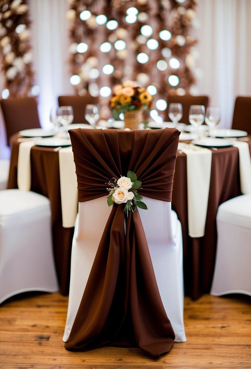 7) Chocolate Brown Chair Covers