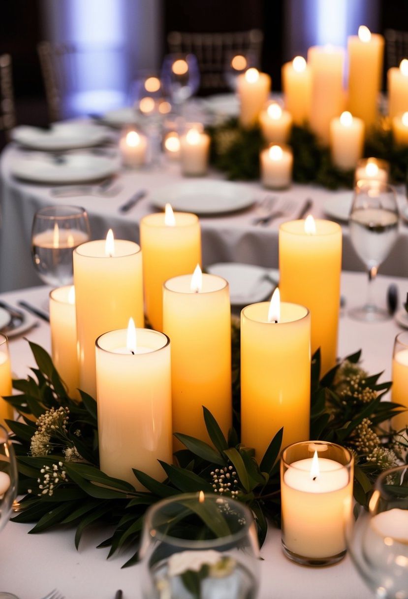 6) Clustered Votive Candles for Extra Glow