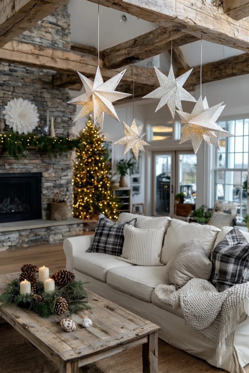 5. Oversized Geometric Paper Stars for Ceiling Decor - photo 3