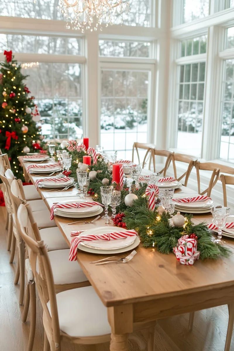 10. Candy Cane Striped Plates and Napkins - photo 2