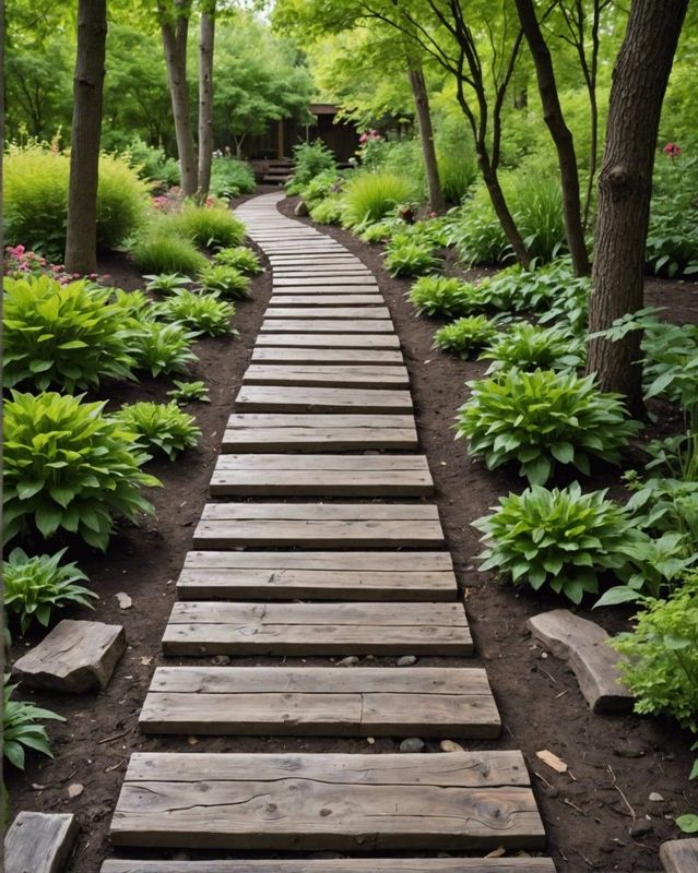 Railroad Tie Walkways
