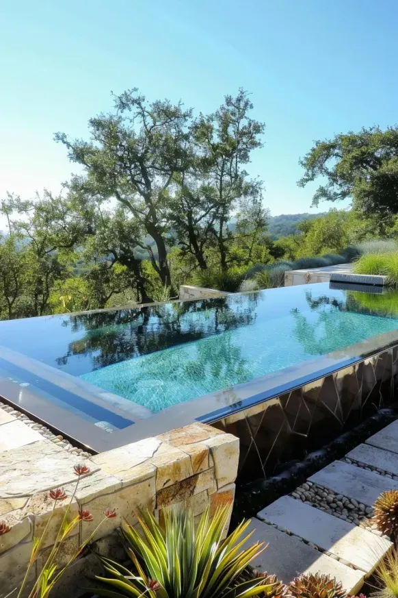 Infinity-Edge Pool with Scenic Backdrops