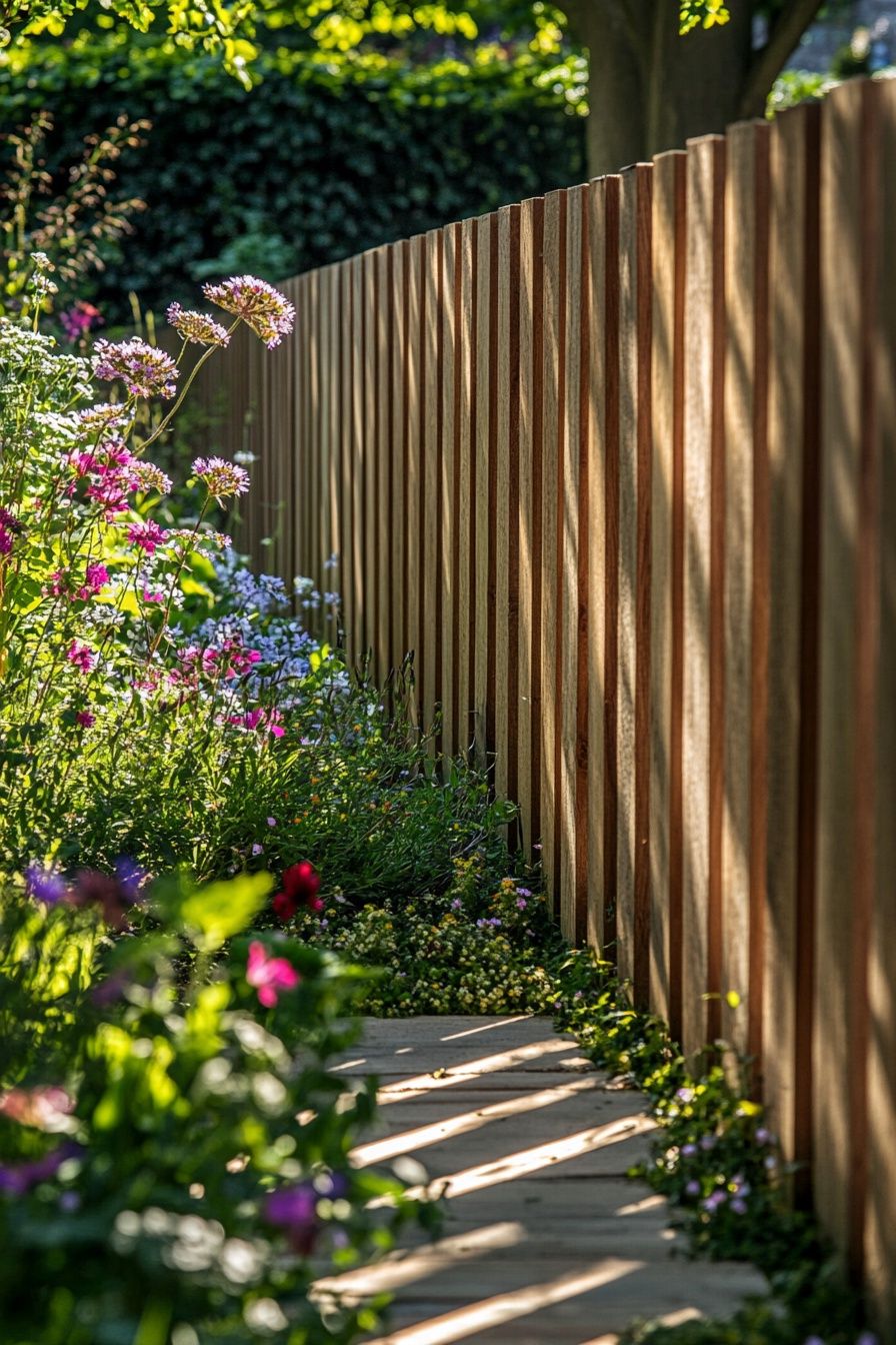 11. Add Warmth with Vertical Wood Slats