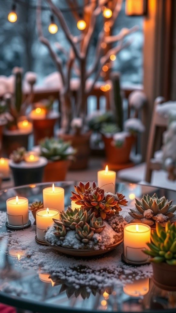 Pairing Mini Candles with Succulents