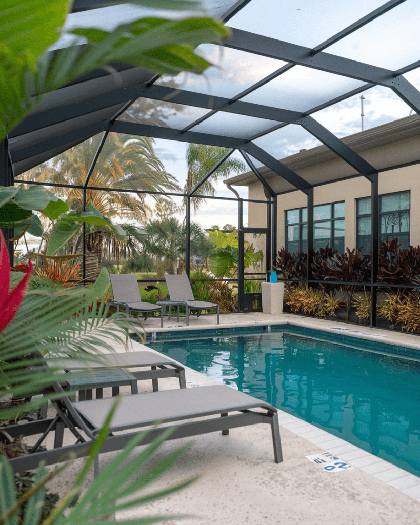 7. Enjoy All-Weather Fun in Our Screened-In Pool