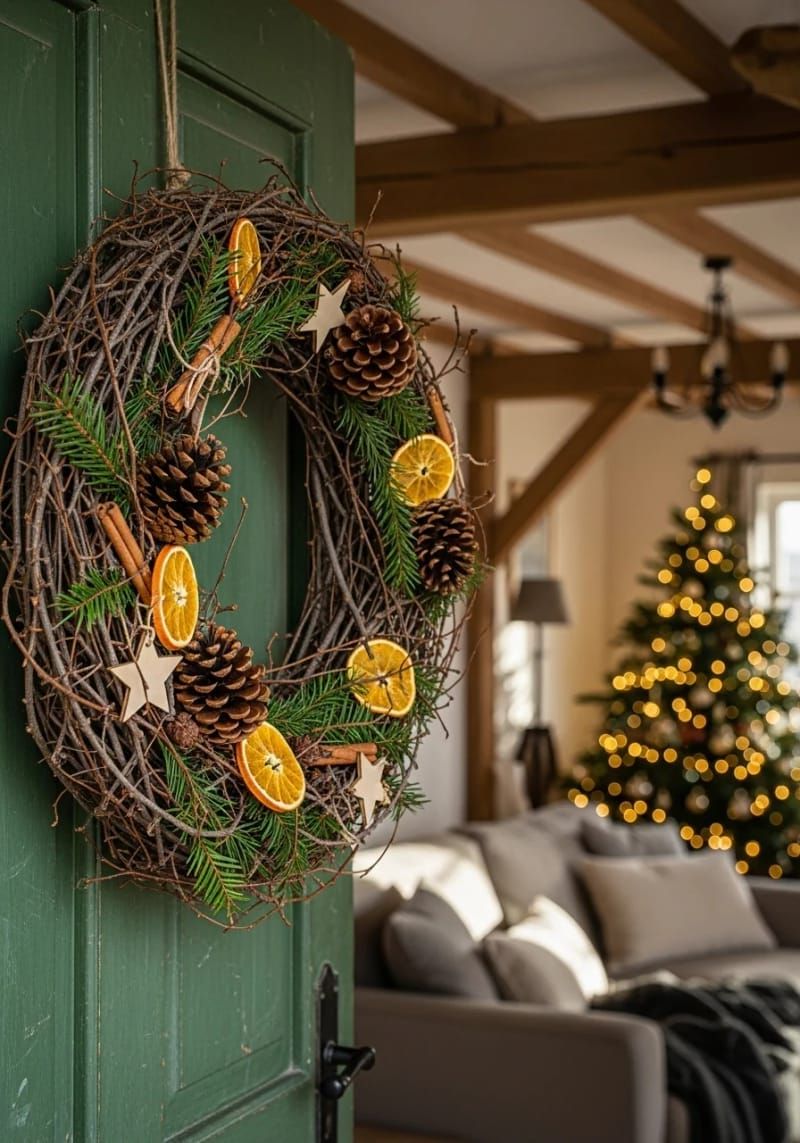 29. Dried Orange Wooden Star Wreath - photo 2