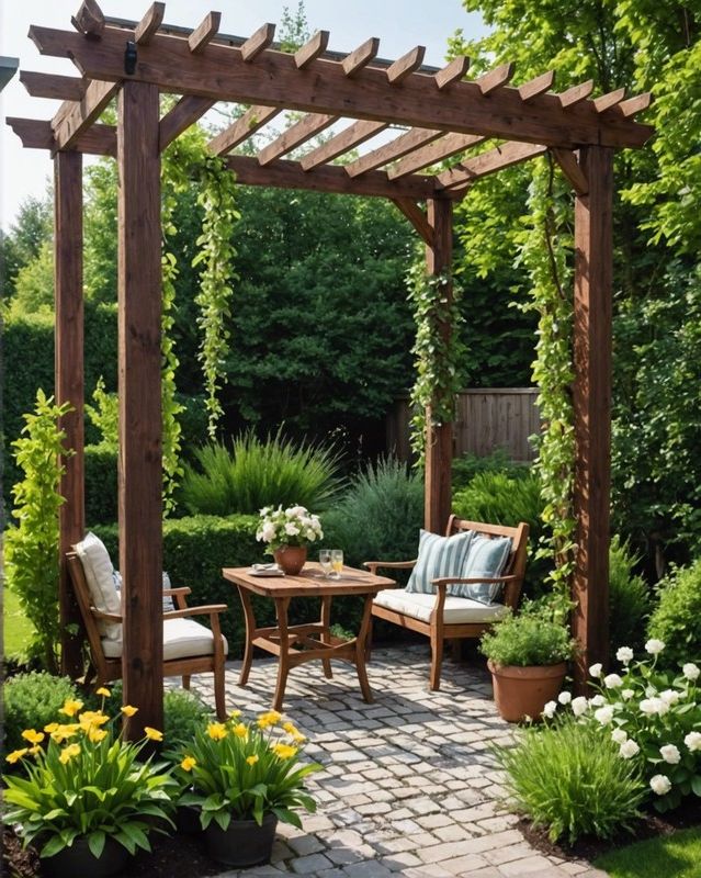 Pergola Garden Border Accents
