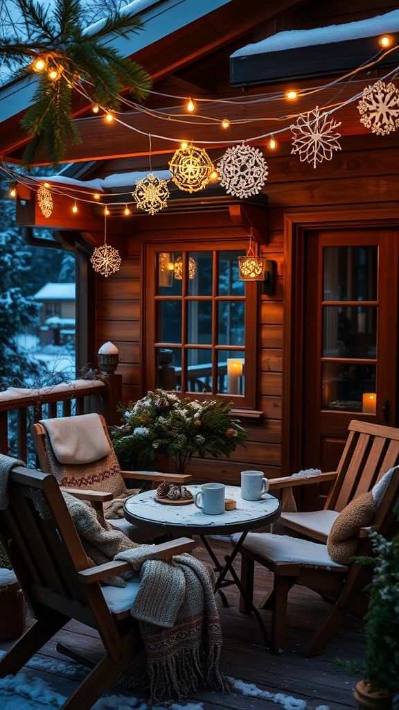 Making DIY Snowflake Decorations