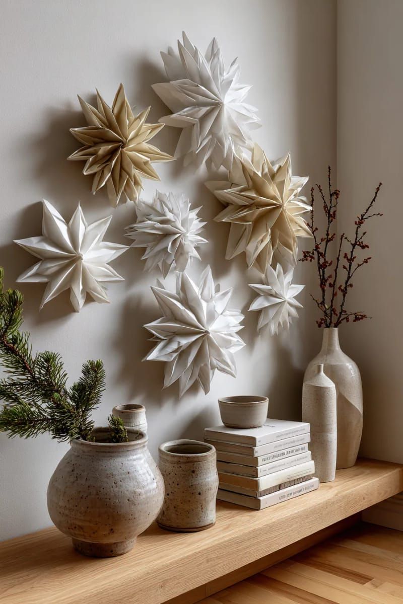 13. Minimalist Single-Color Paper Starburst Displays - photo 3