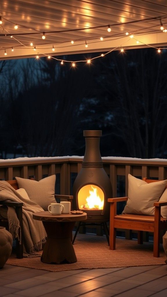 Chiminea Warmth for Patio Nights