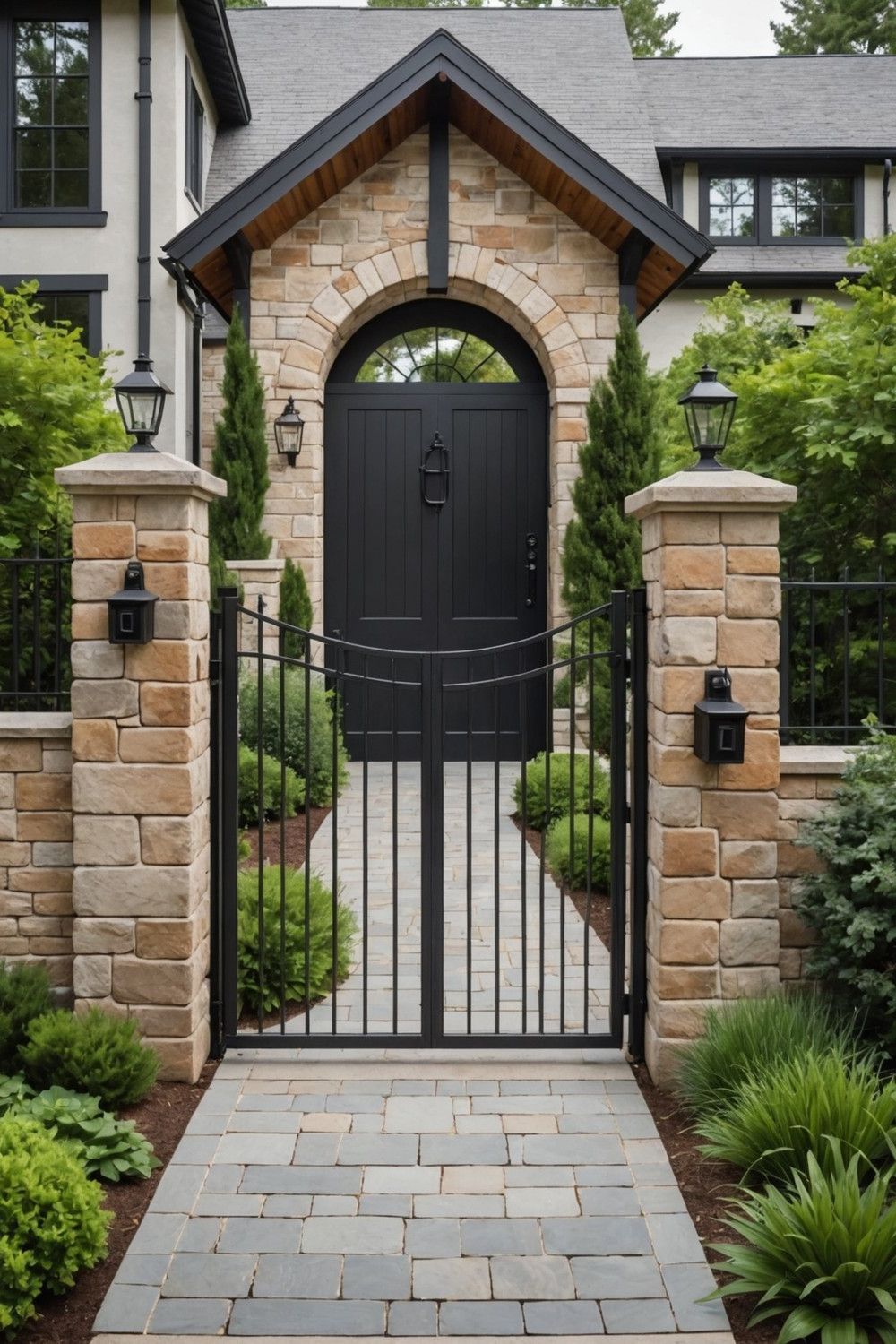 Sleek Modern Metal Gate Design